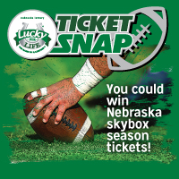 Lucky for Life Ticket Snap. You could win Nebraska skybox season tickets!
