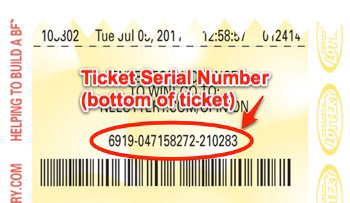 Lotto ticket sample.